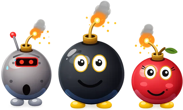 Three bomb characters to choose from